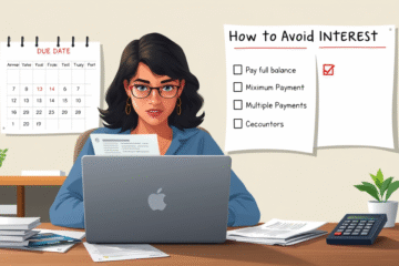 Image depicting strategies to avoid credit card interest.