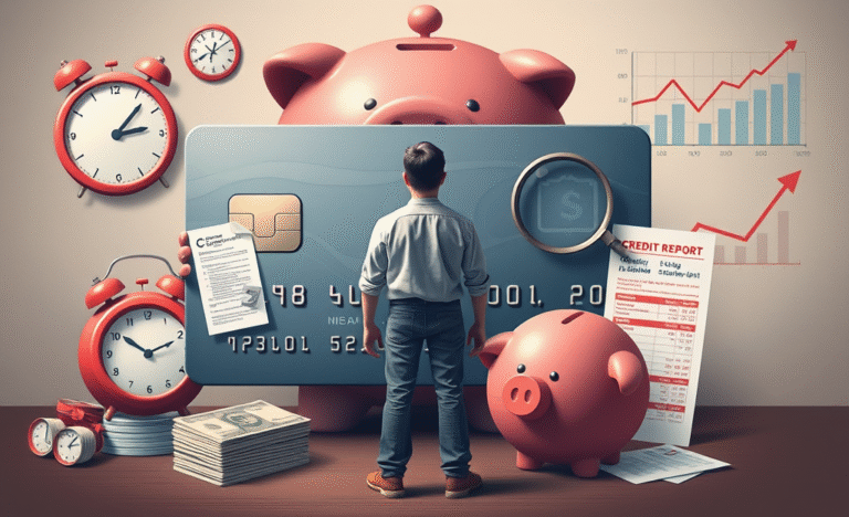 An infographic illustrating common mistakes when using a credit card.