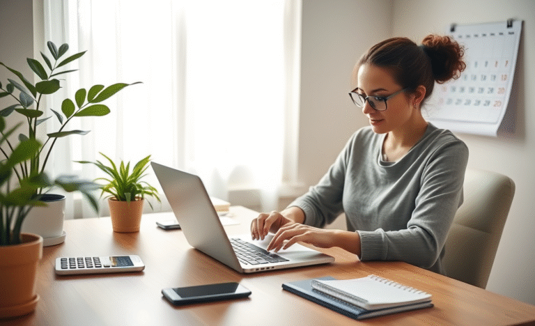 A person reviewing their credit card statement, focusing on mindful spending habits.