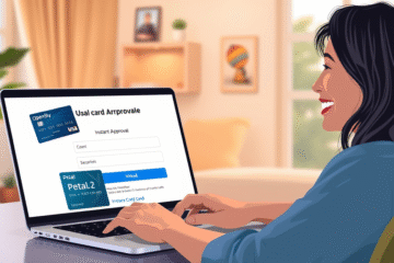 Person applying for a credit card online without income verification.