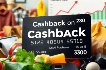 A person using a credit card for shopping with cashback rewards