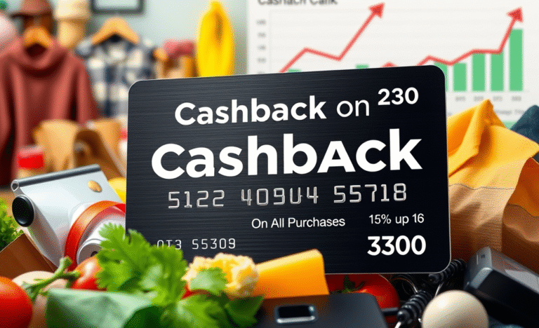 A person using a credit card for shopping with cashback rewards