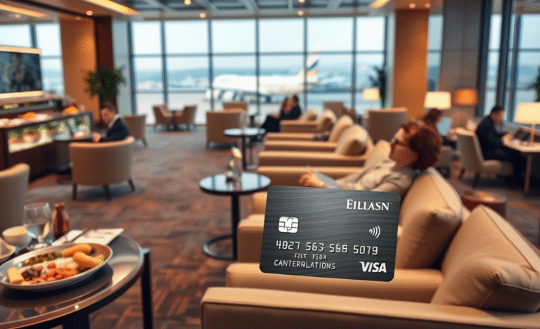 A luxury credit card offering access to VIP lounges for international travelers.