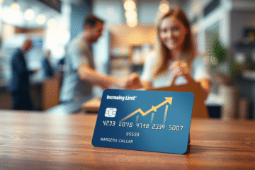 A person using a credit card, illustrating responsible credit management and automatic limit increases.