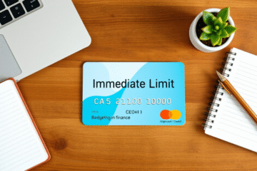 A visual representation of a beginner-friendly credit card with an immediate limit for new users.