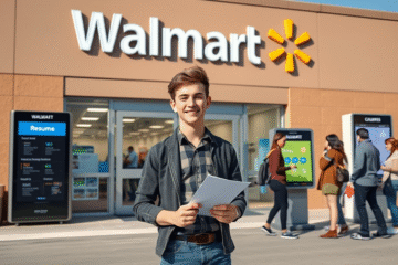 A person researching job opportunities at Walmart.