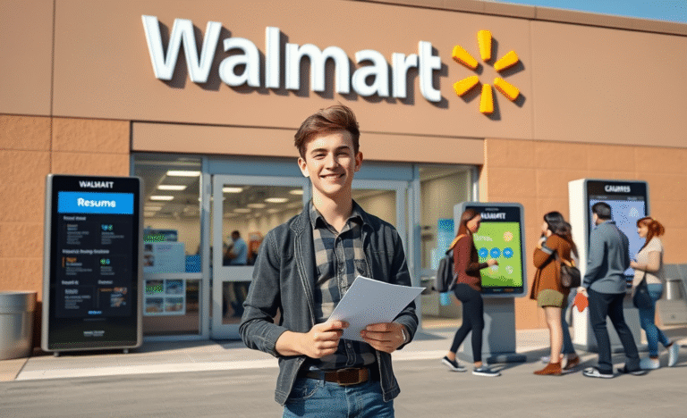 A person researching job opportunities at Walmart.
