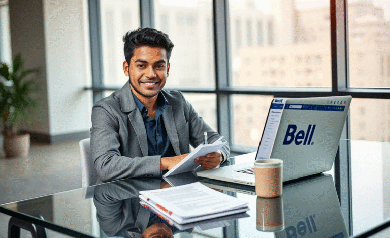 A professional preparing for Bell Canada's selection process.