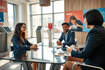 A professional setting illustrating interview preparation techniques for BMO Bank applicants.