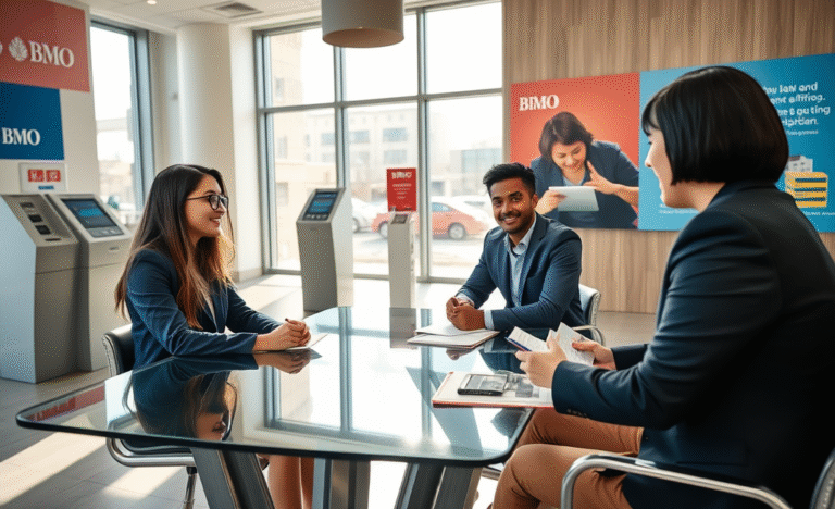 A professional setting illustrating interview preparation techniques for BMO Bank applicants.