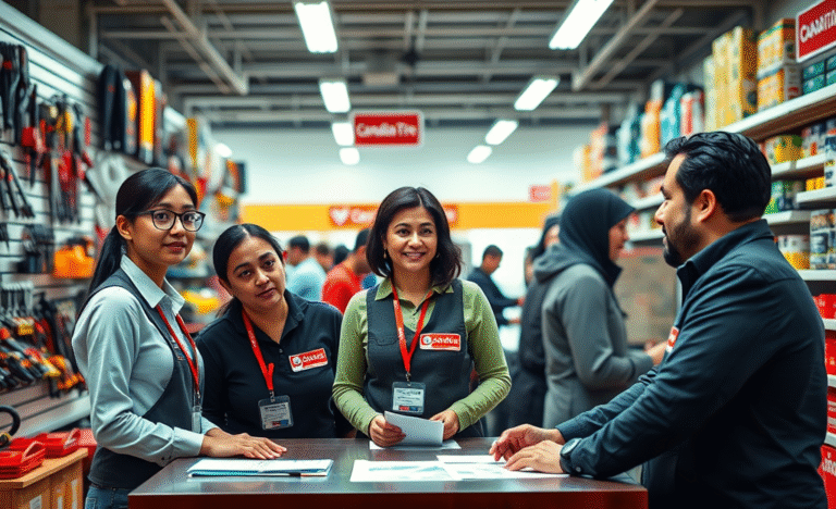 Skills valued by employers at Canadian Tire for candidates.