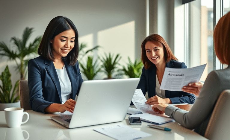 A person reviewing their resume while preparing to apply to Air Canada.