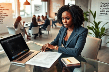Image depicting a professional preparing for an interview for a position at Rogers Communications