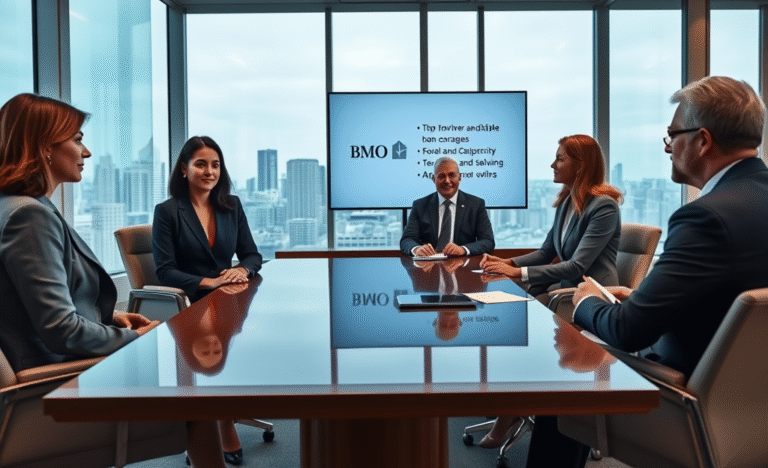 A professional preparing for an interview at BMO Bank of Montreal, showcasing the interview process and tips.
