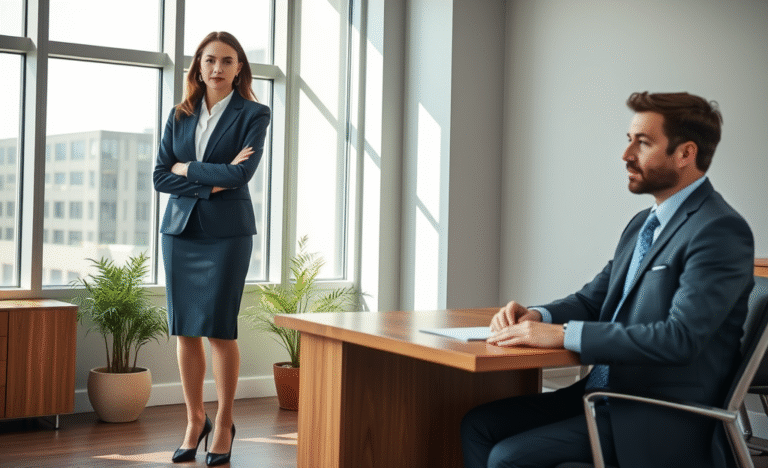 A well-dressed individual preparing for a job interview, showcasing professional interview attire.